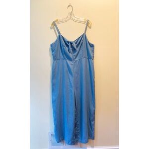 Old Navy Chambray Tie-Front Wide Leg Jumpsuit Size XL
